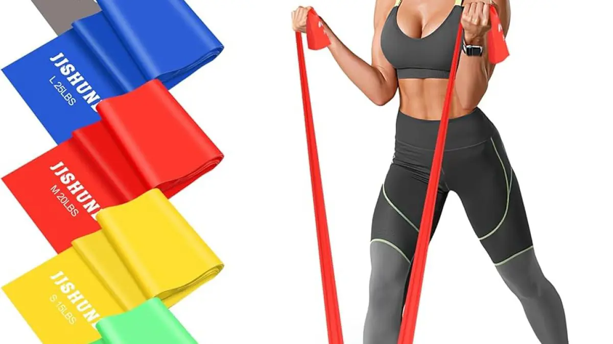 Kit 5 Faixas Elásticas Alongamento + Pilates