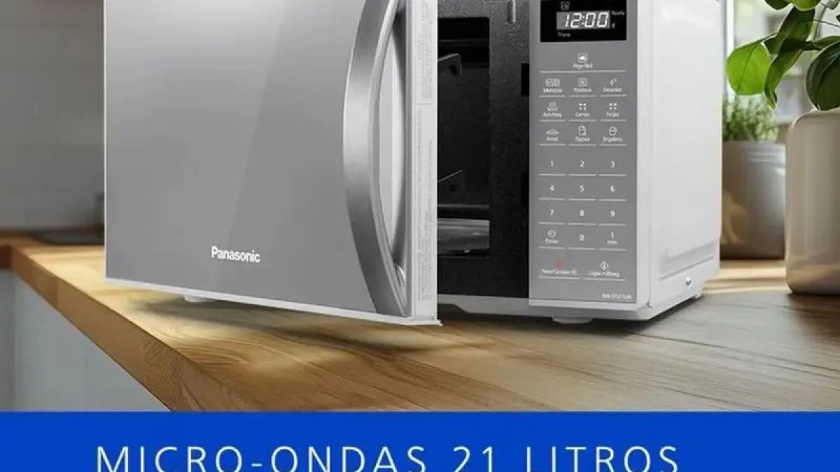 Micro-ondas Panasonic 21L ST27L Branco Espelhado