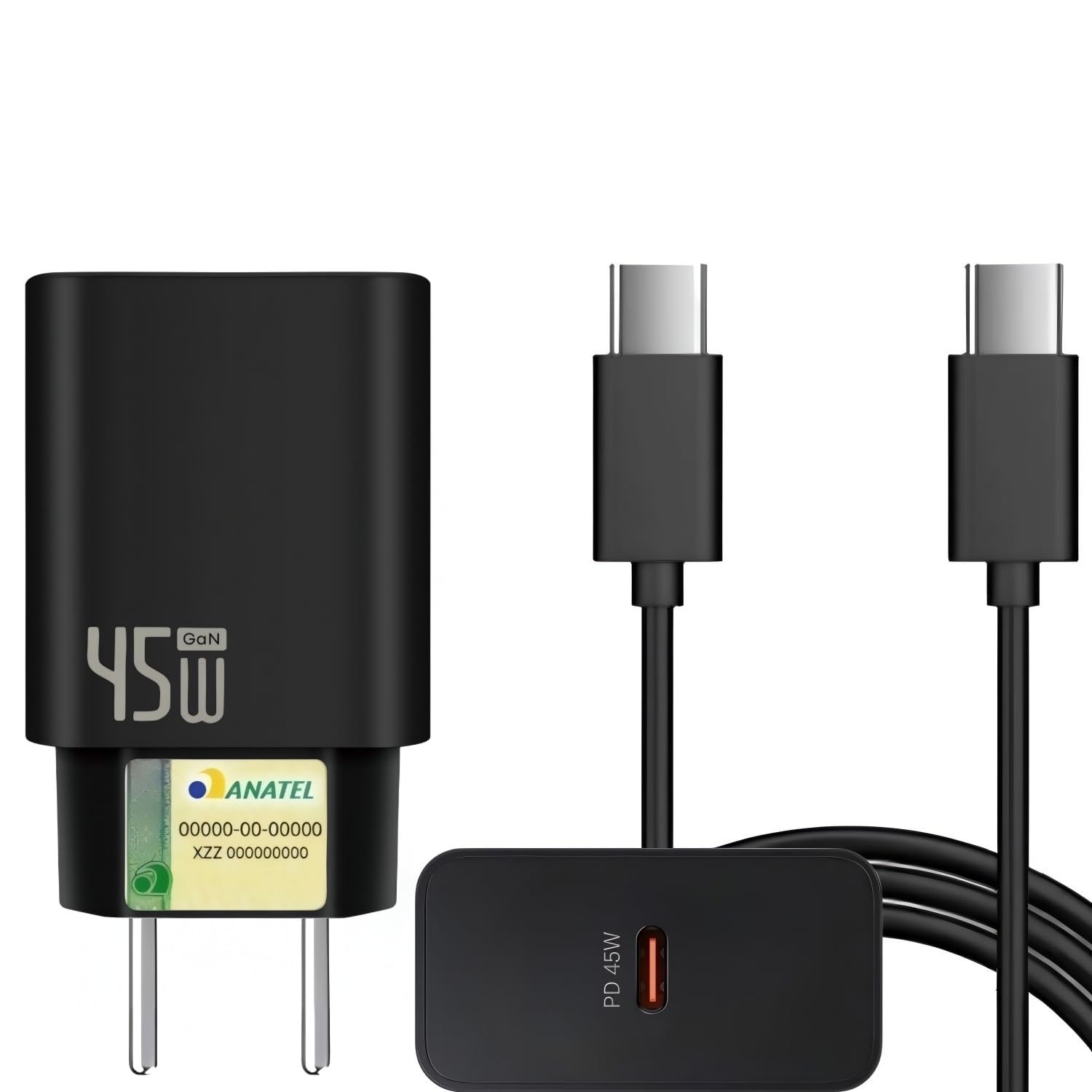 Carregador Turbo 45W USB-C + Cabo 1m