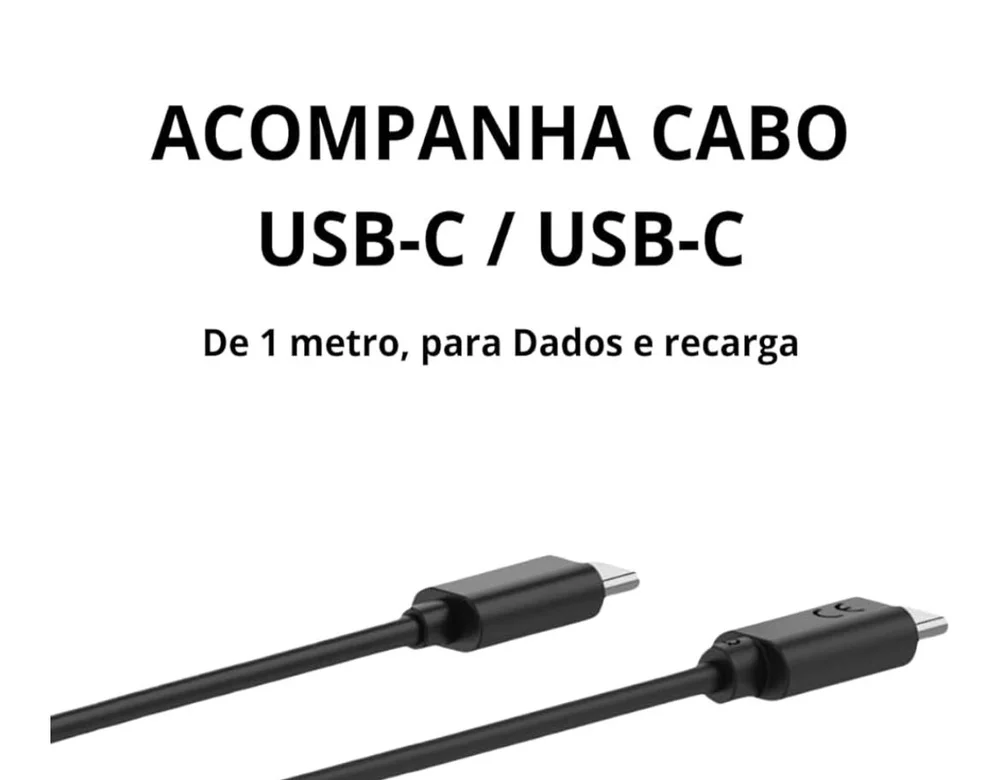 Carregador Turbo 50W USB-C Ultra Rápido (com cabo)