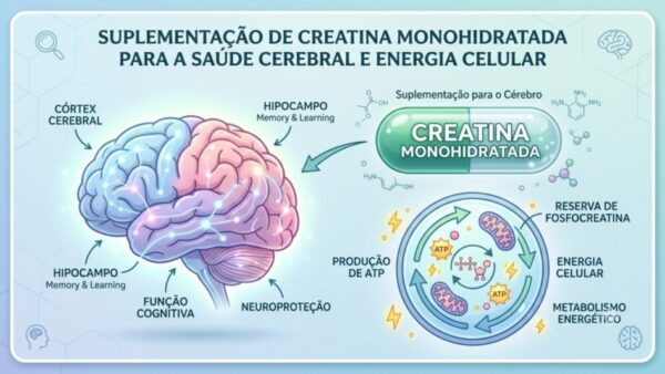 Creatina para o cérebro e memória: o que a pesquisa mostra e quem nota diferença