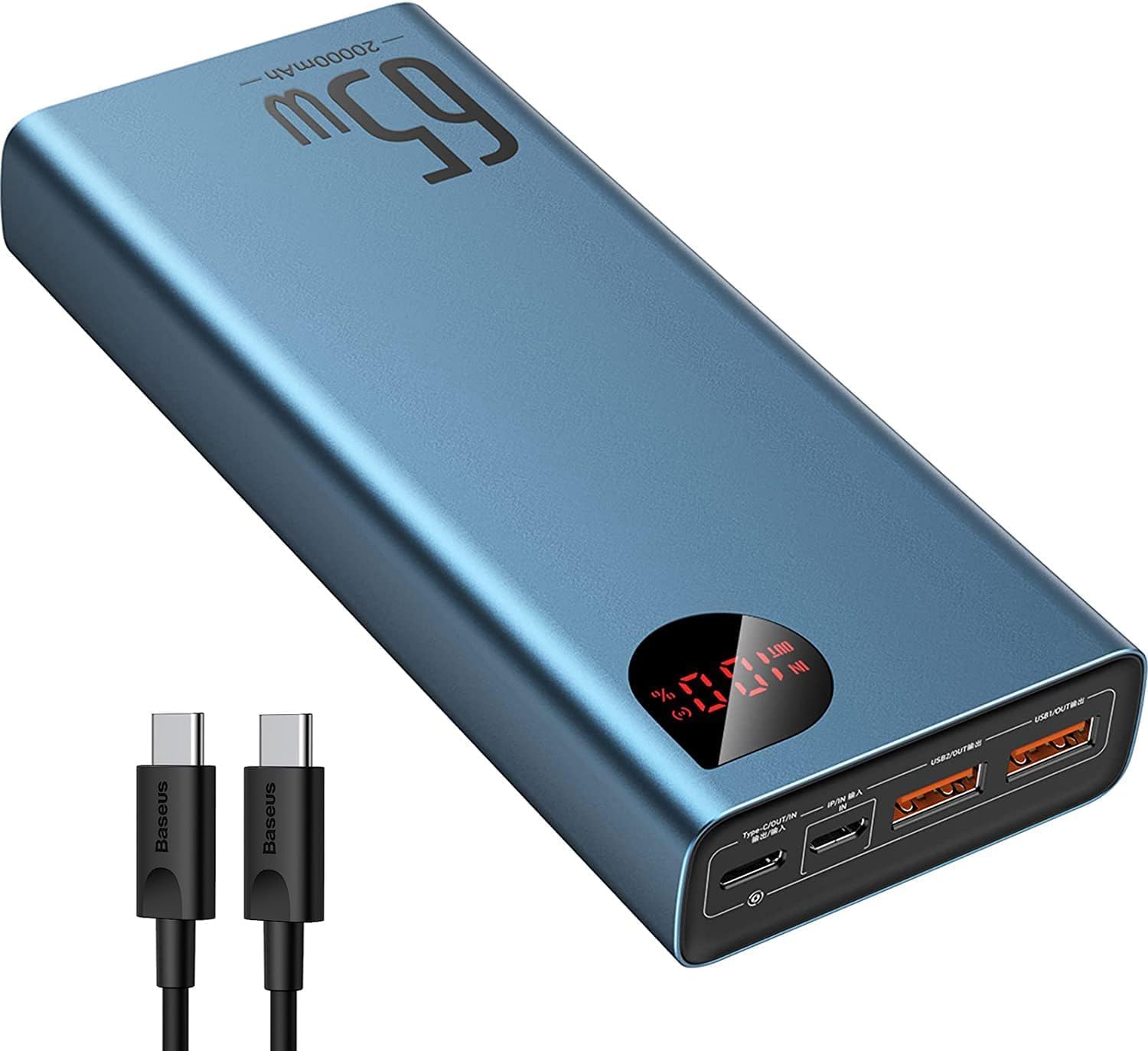 Power Bank Baseus 20.000mAh 65W (USB-C PD)
