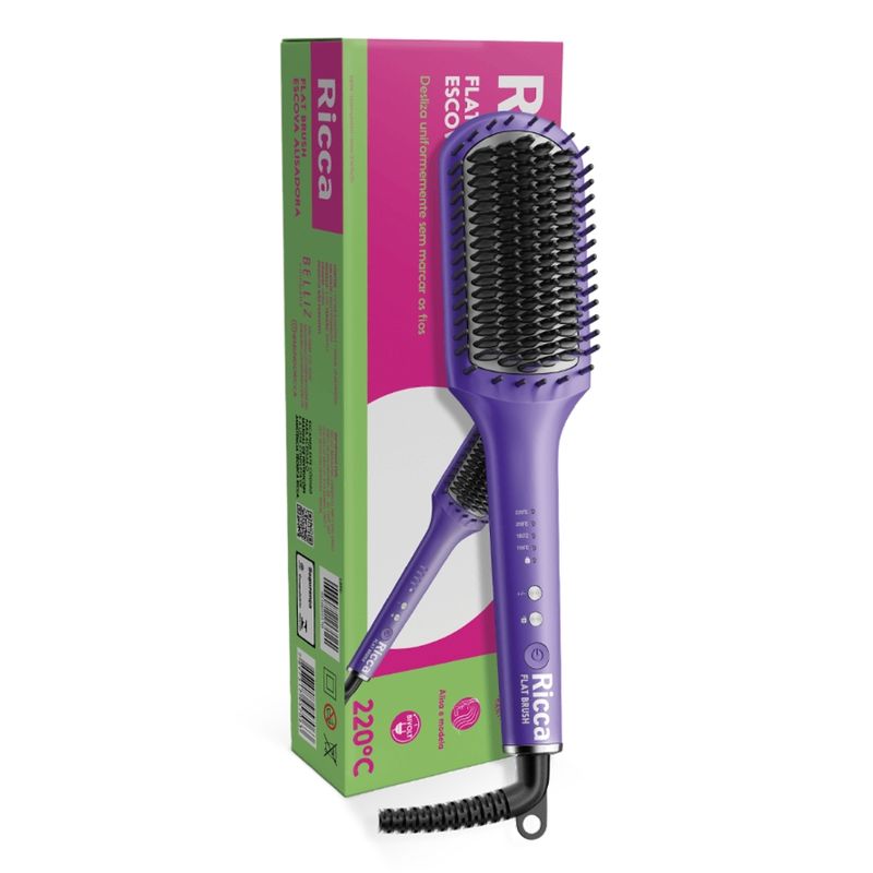 Escova Alisadora Ricca Flat Brush