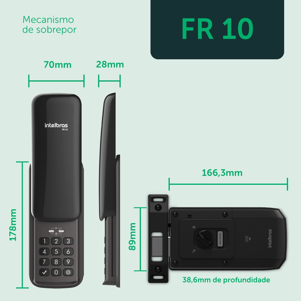 Fechadura Digital Intelbras FR10 (sobrepor)