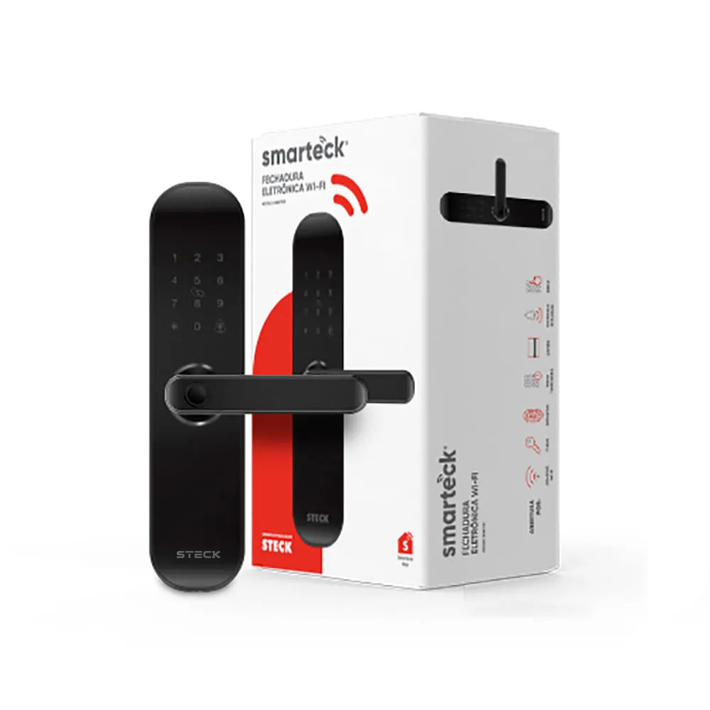 Fechadura Digital Steck com Biometria e Wi-Fi