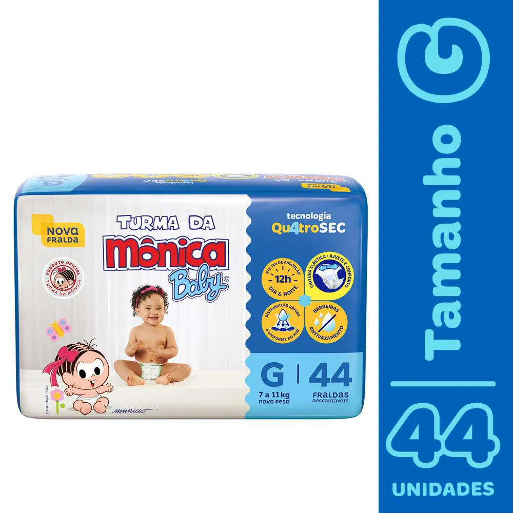 Fralda Turma da Mônica Baby Mega