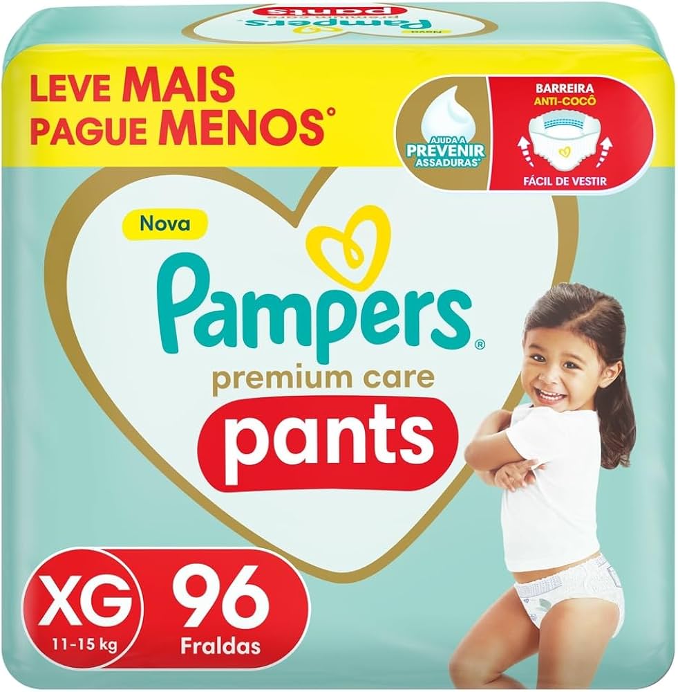 Fralda Pampers Premium Care Pants (calça)