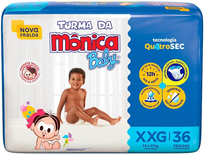 Fralda Turma da Mônica Baby Mega