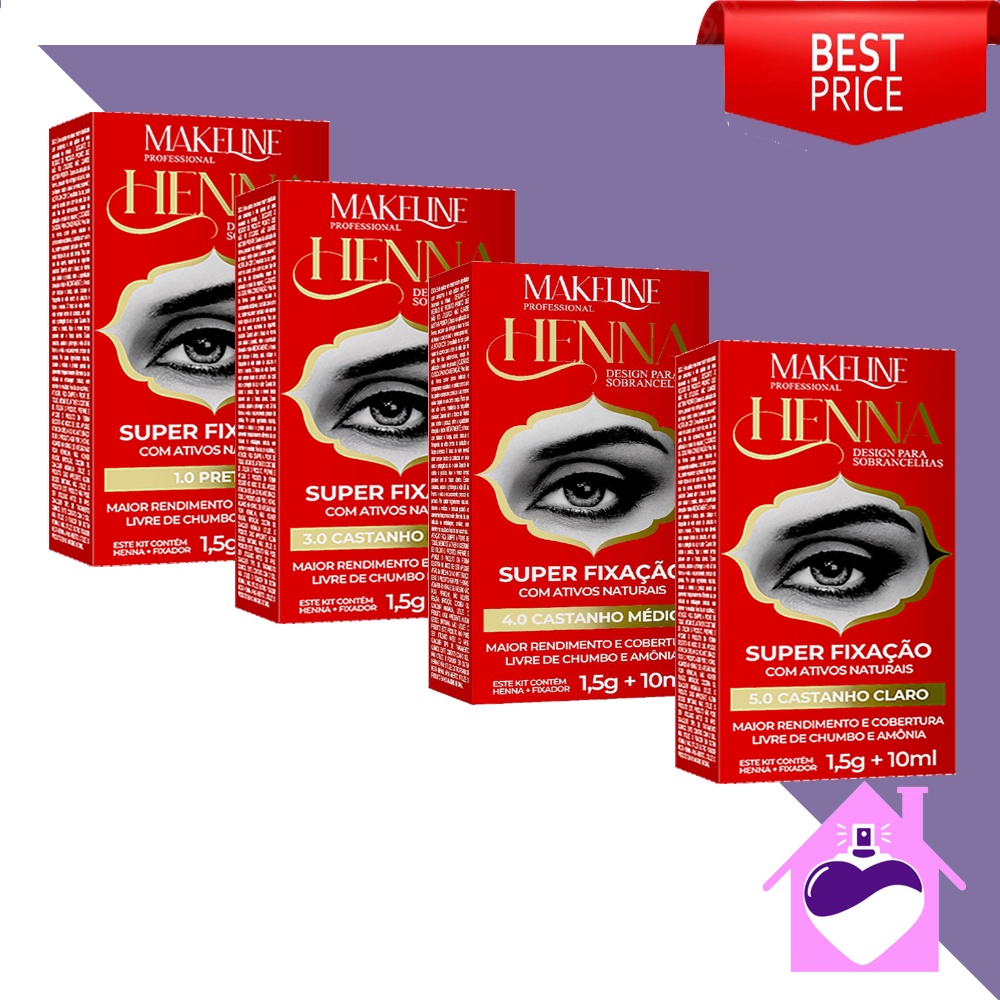 Henna para Sobrancelha Makeline 1,5g