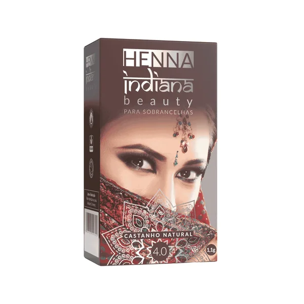 Henna Sobrancelhas Indiana Beauty Castanho