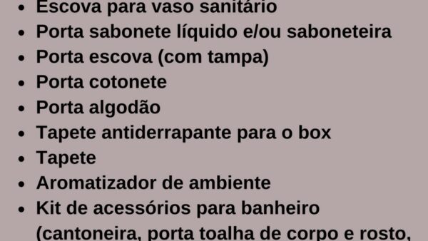 Itens essenciais para banheiro: o que comprar e em que ordem