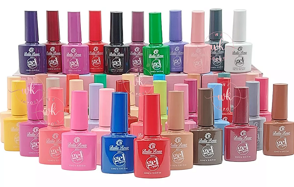Kit 12 Cores de Esmalte em Gel