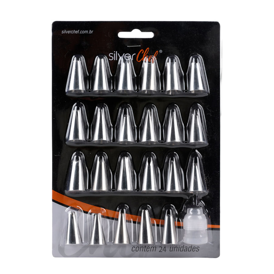 Kit Bicos de Confeitar FT418 Silver Chef