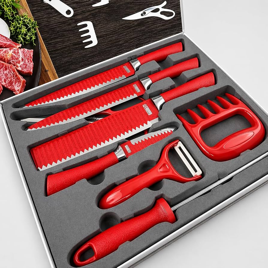 Kit Churrasco Premium 8 Peças Inox Profissional