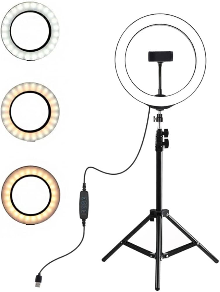 Kit Ring Light 26cm com Tripé 2m