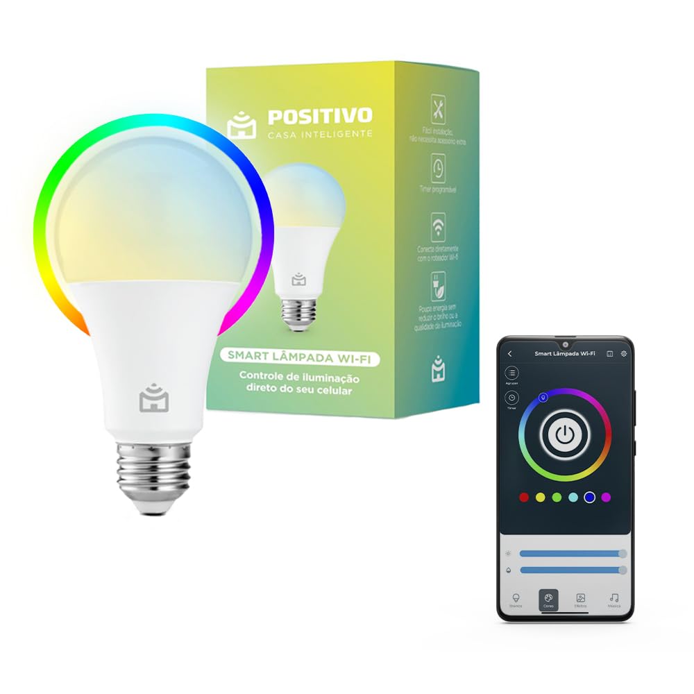 Lâmpada Inteligente Positivo Smart Wi-Fi RGB+
