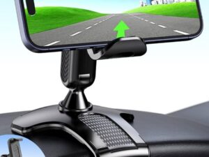 Suporte de celular fixado no painel do carro