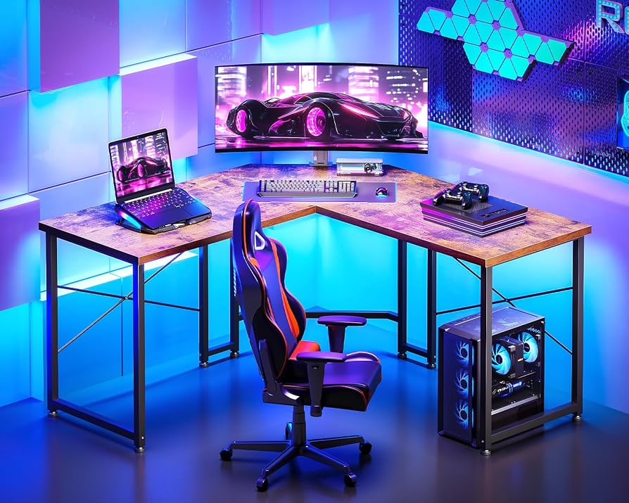 Mesa gamer em L (de canto)