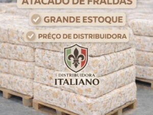 Pacotes de fralda organizados para o mês