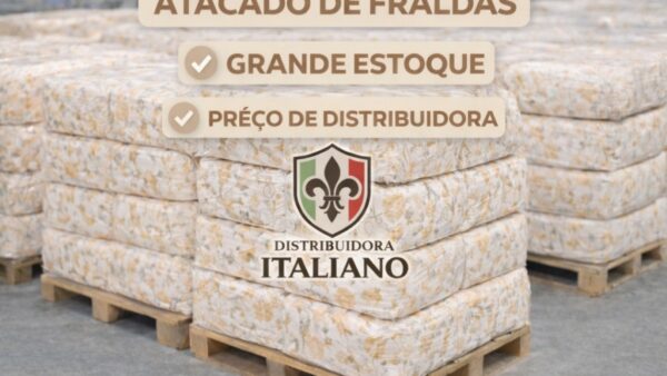 Pacotes de fralda organizados para o mês