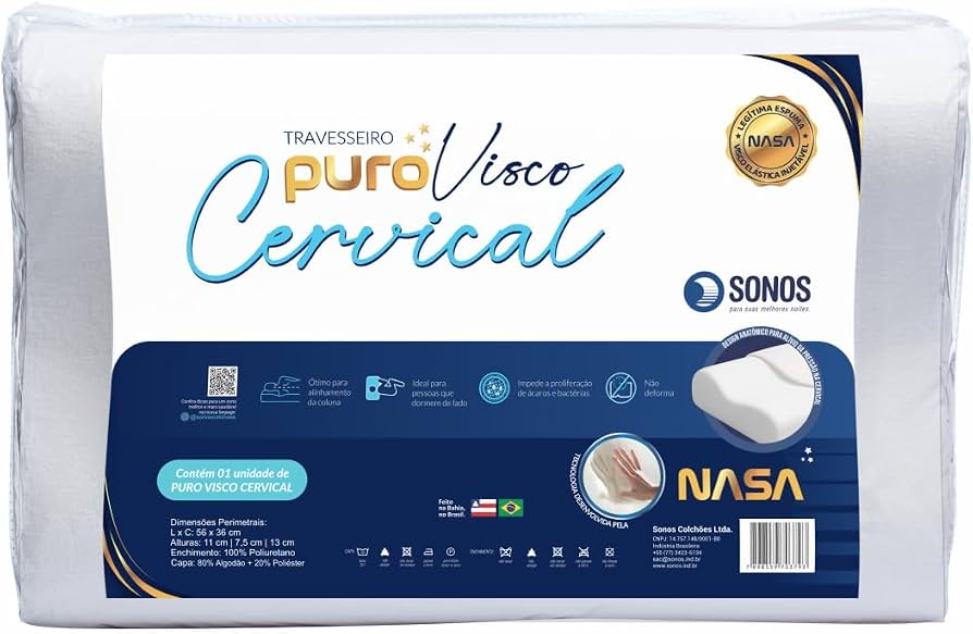 Travesseiro Sonos NASA Viscoelástico