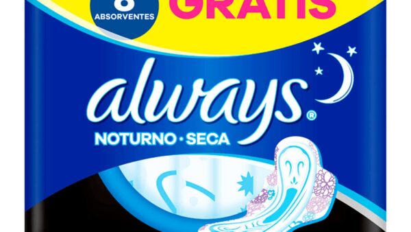 Absorvente Always Noturno Seca e Suave