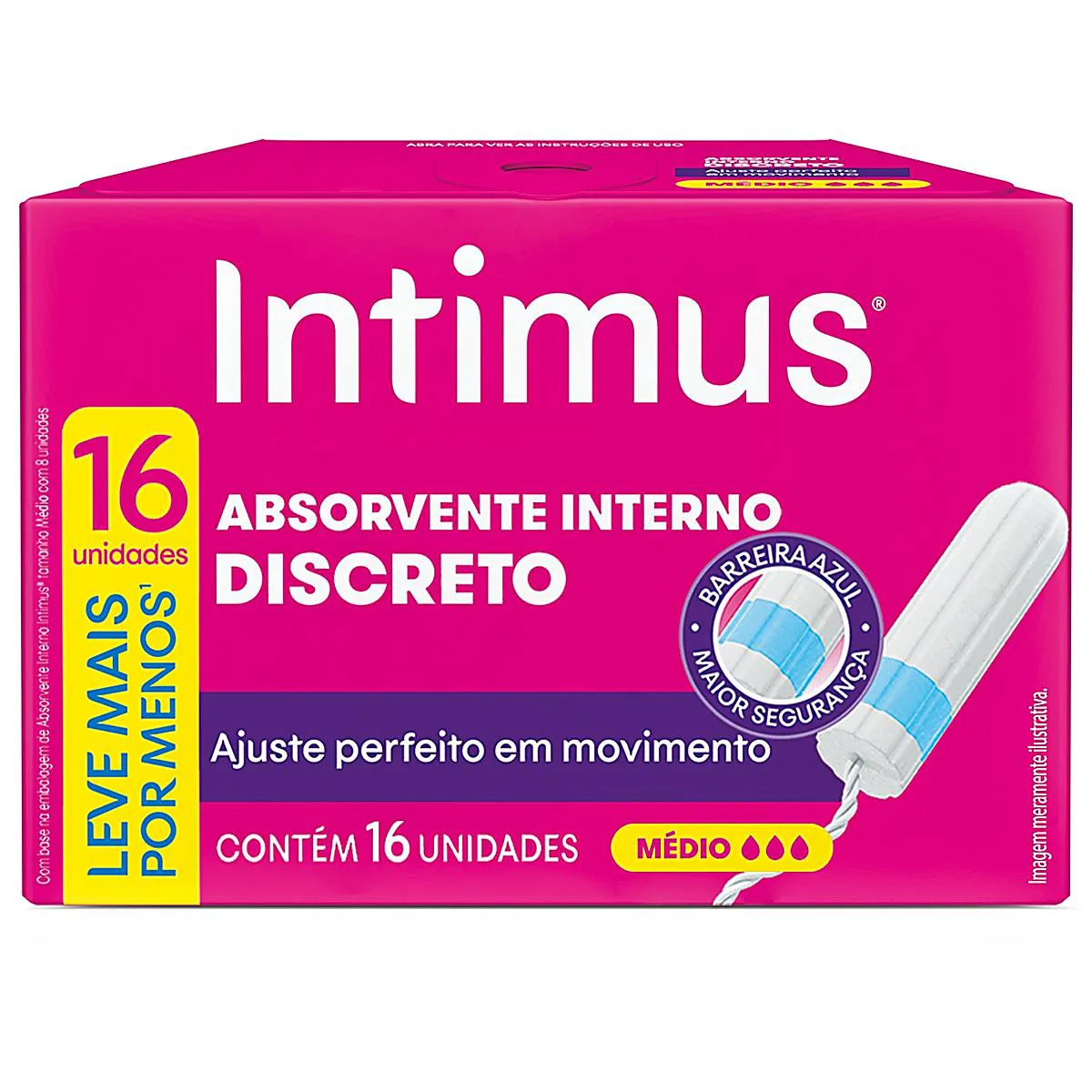 Absorvente Interno Intimus Discreto Super 16 unidades