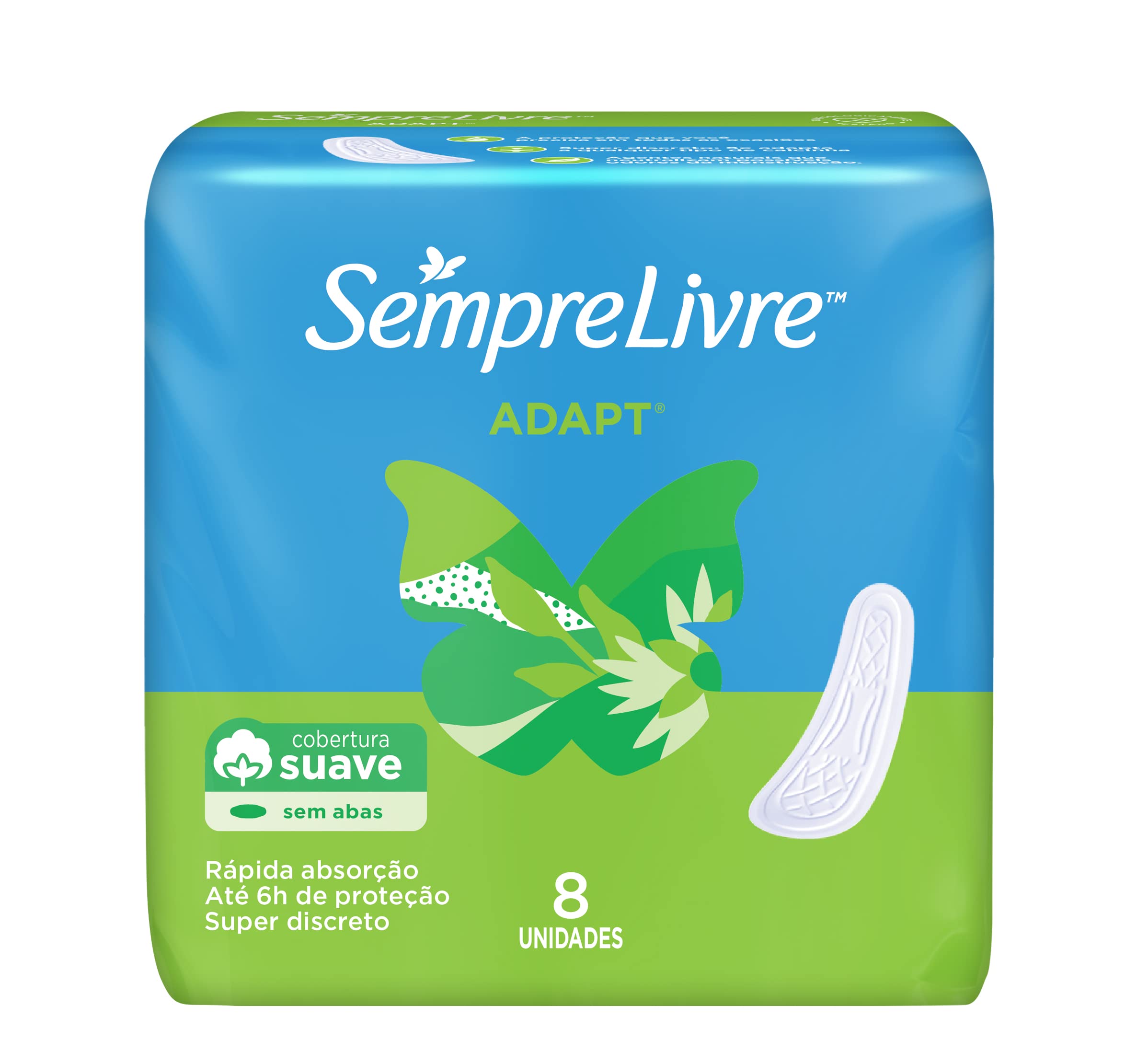 Sempre Livre Absorvente Externo Sem Abas 8 unidades