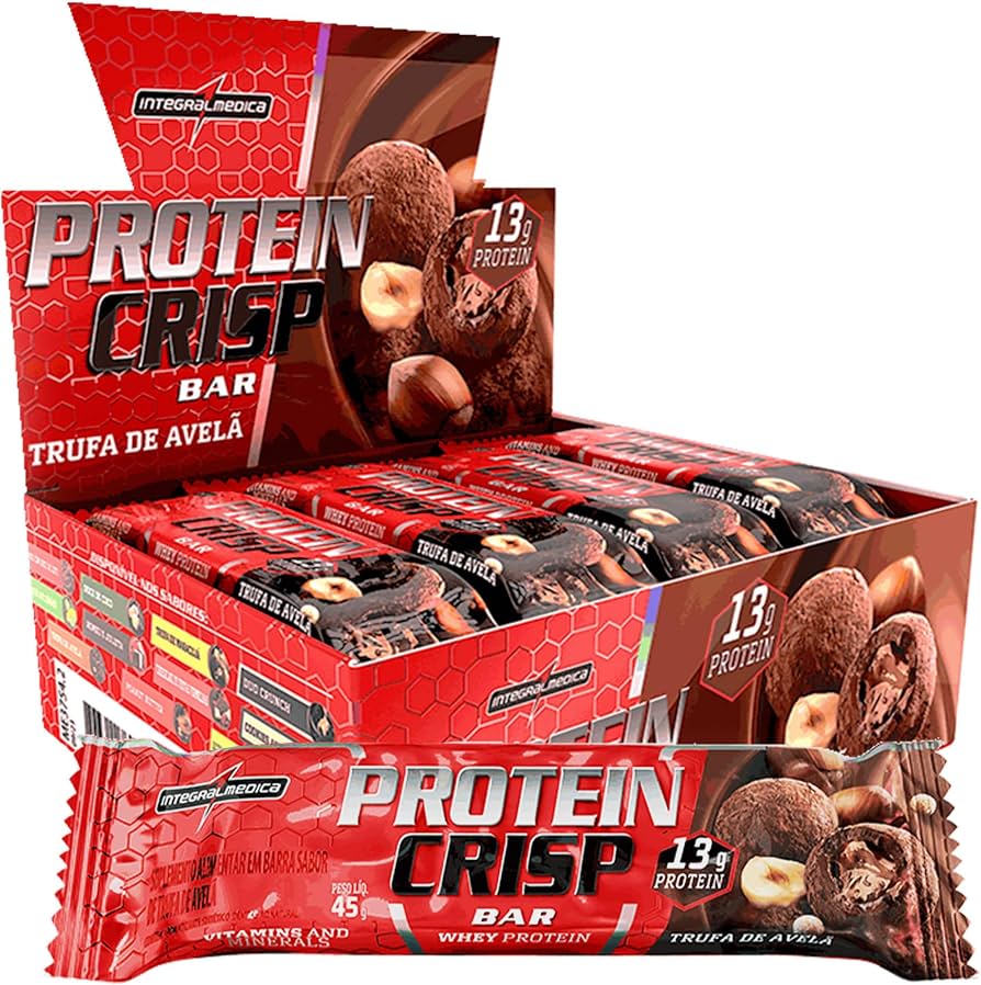 Integralmedica Whey Protein Crisp Bar, 12 unidades