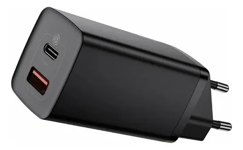 Carregador Baseus GaN2 Lite 65 W, 2 portas