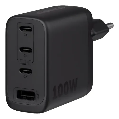 Carregador Intelbras EC 31 Power GaN 100 W, 4 portas