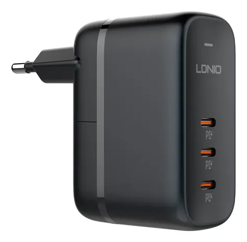 Carregador Ldnio GaN 65 W, 3 portas