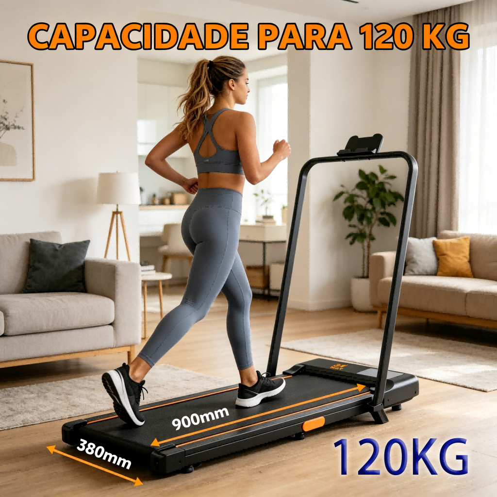 Esteira Elétrica Dobrável 2.0 HP 6 km/h