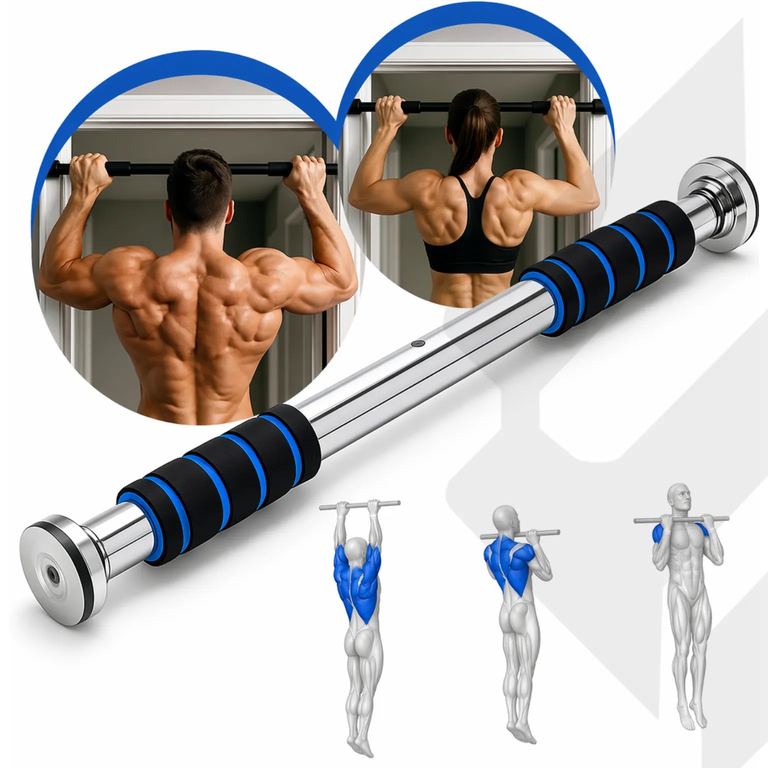 Barra de Porta EnduraFit Ajustável, até 100 kg