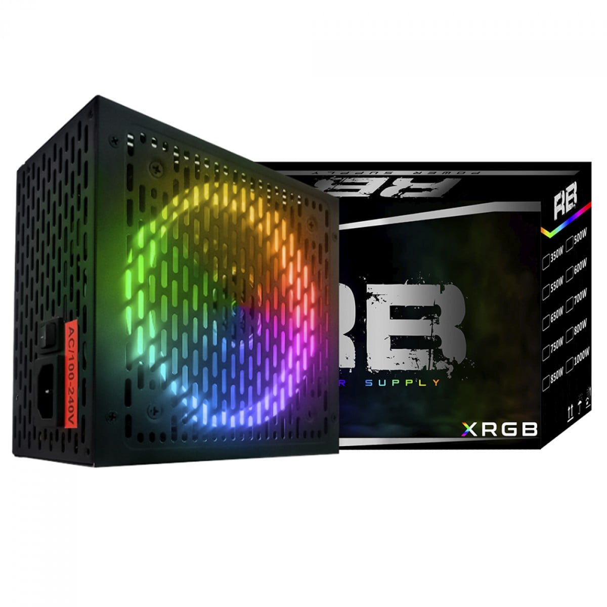 Fonte BRX Rainbow RGB 650 W "80 Plus"