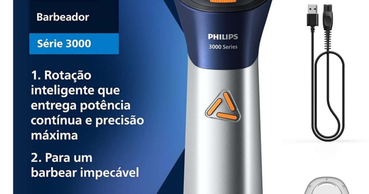 Barbeador elétrico e aparelho de barbear manual comparados
