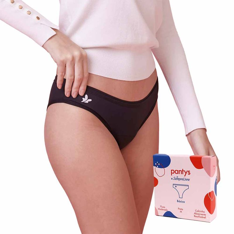Calcinha Absorvente Pantys e Sempre Livre, Fluxo Moderado