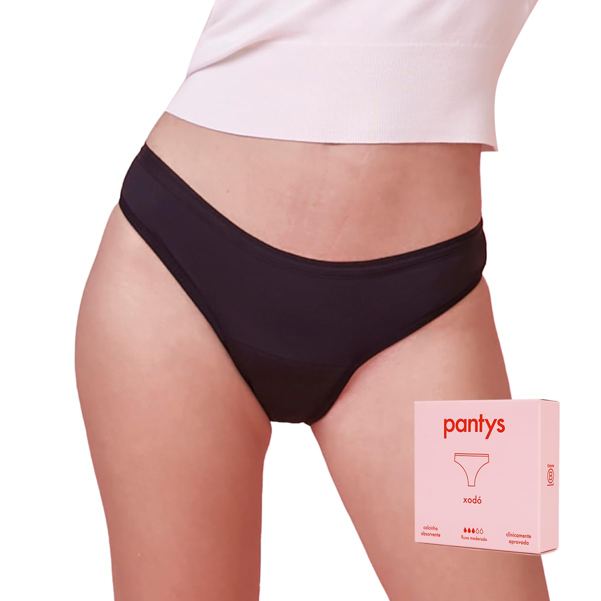 Calcinha Absorvente Pantys Xodó, Fluxo Moderado