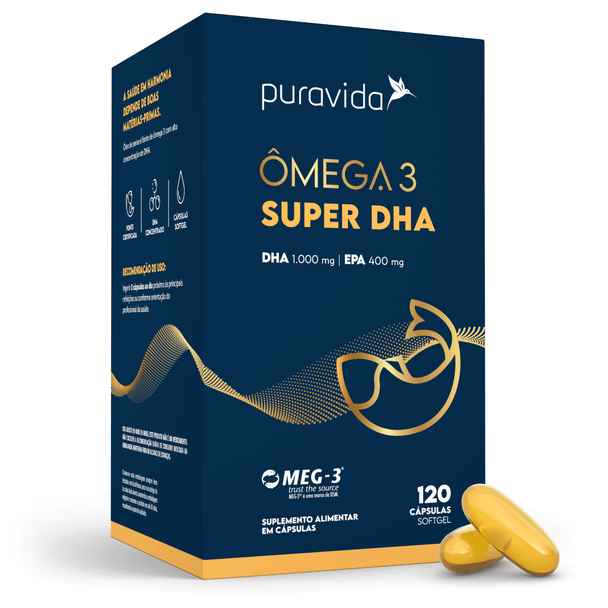 Ômega 3 Puravida EPA DHA