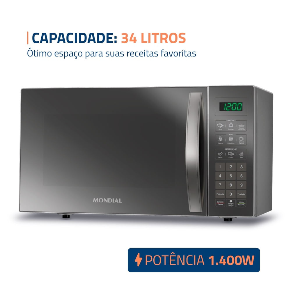 Micro-ondas Mondial 34L Digital