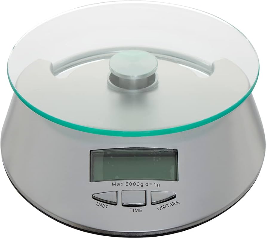 Balança Digital de Cozinha com Superfície de Vidro