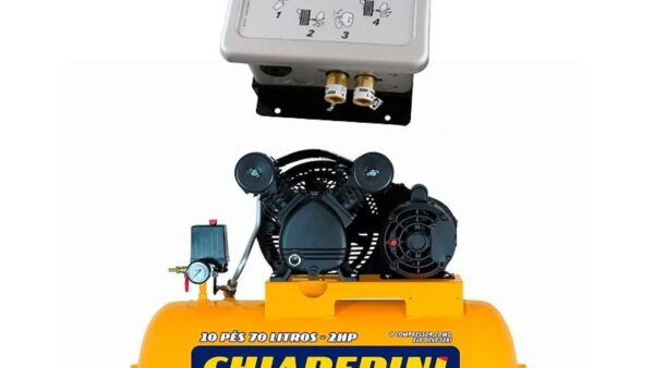 Compressor de ar portátil calibrando pneu