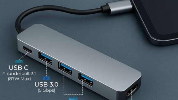 Hub USB-C com HDMI para notebook