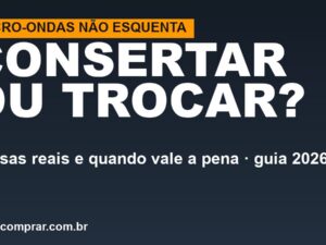 Micro-ondas não esquenta: o conserto do magnetrão chega a 65% do preço de um novo
