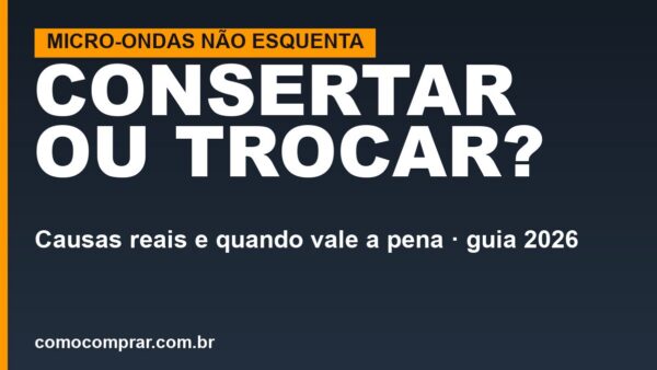 Micro-ondas não esquenta: o conserto do magnetrão chega a 65% do preço de um novo