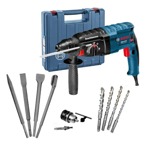 Martelete Bosch GBH 2-24 D com talhadeira, ponteiro e brocas