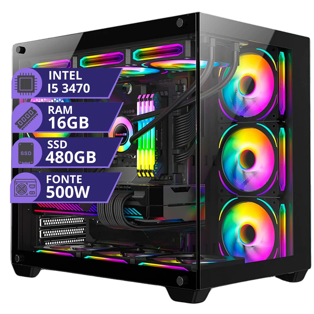 PC Gamer Intel i5 3.2 GHz 16 GB SSD 480 GB fonte 500 W