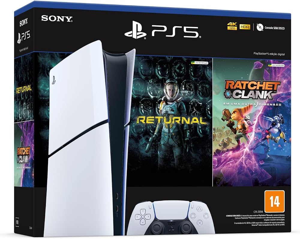 Console PlayStation 5 Slim 1 TB com 2 jogos