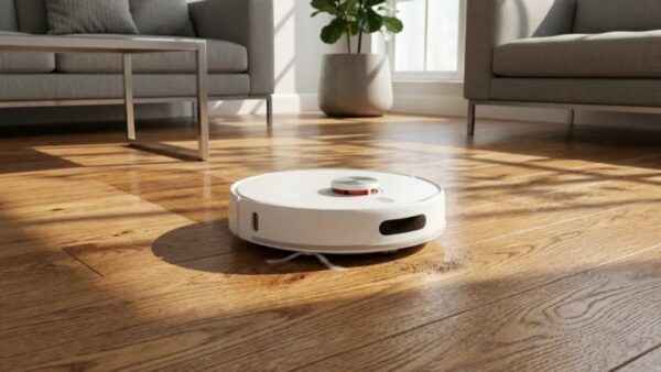 Robô aspirador e aspirador vertical comparados por alcance e autonomia