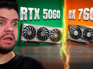 RTX 5060 e RX 7600 comparadas por preço, geração e memória